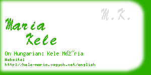 maria kele business card